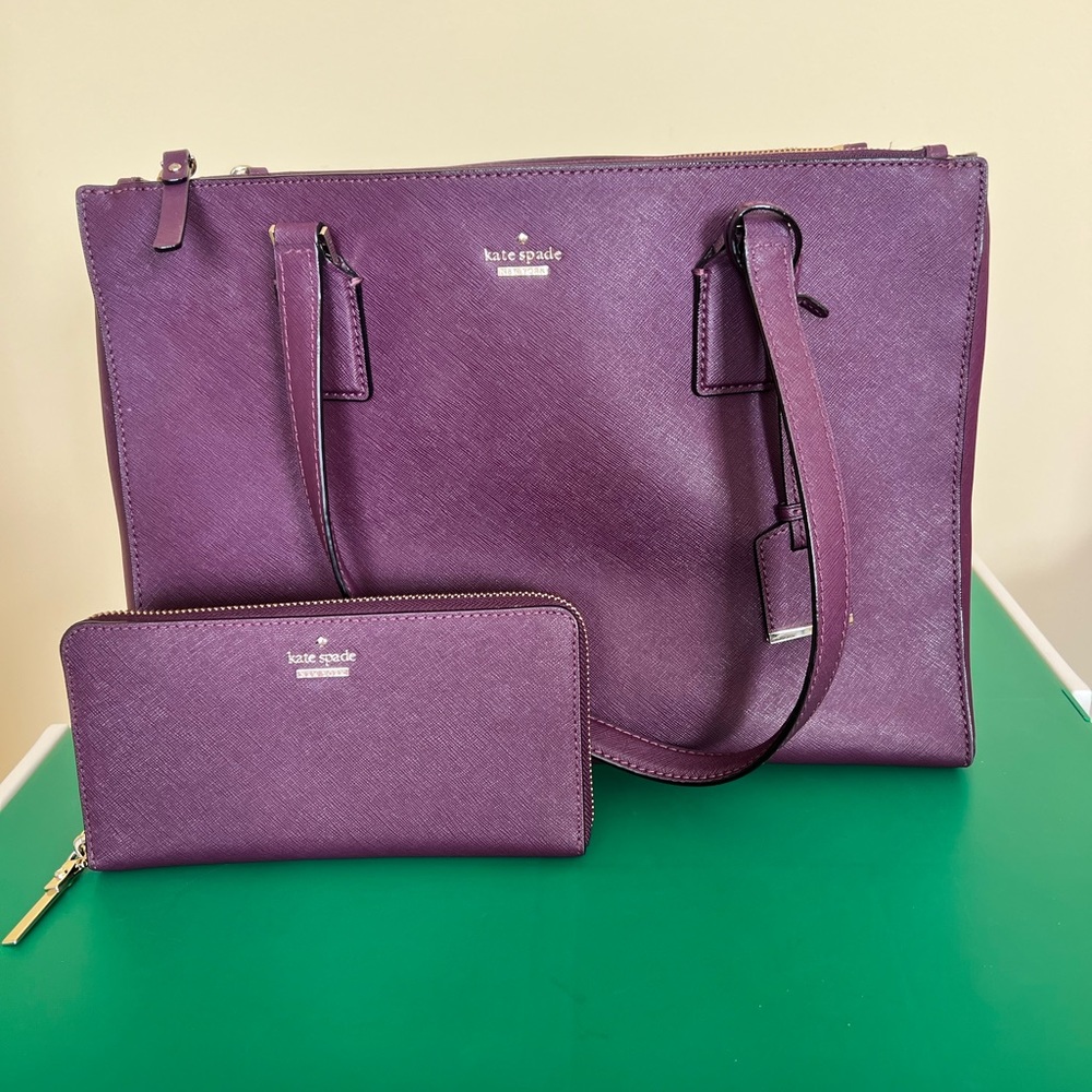 Burgundy Kate Spade Purse & wallet